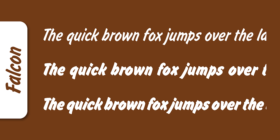 Falcon Pro font family example.