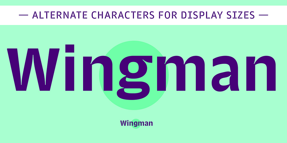 There are a number of alternates included in each font: the standard form of the capital “I” in all fonts has serifs; the “a” is two-storied and the “g” is single-storied.