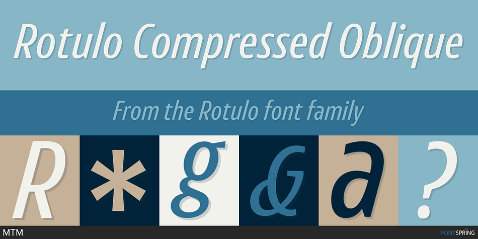 Rotulo Compressed Oblique Font