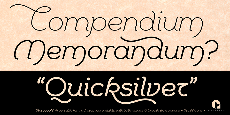 Displaying the beauty and characteristics of the Storybook font family.