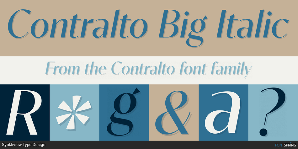 Contralto Big Italic Font