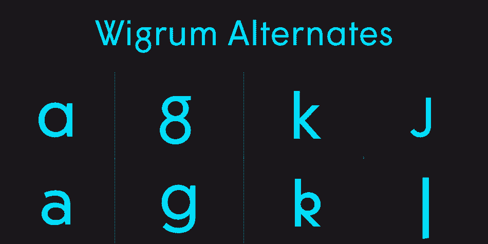 Wigrum is their most comprehensive typeface family and their first commercial release.