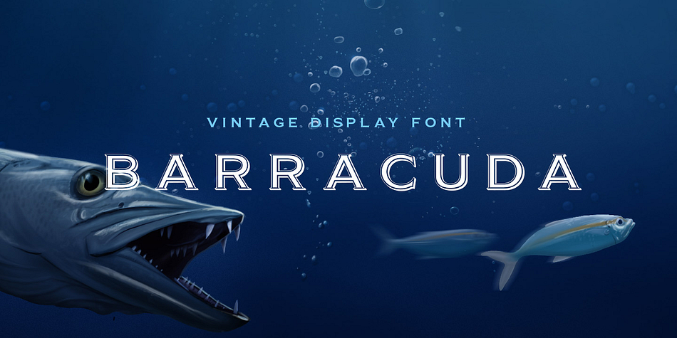 Barracuda is my all-caps version of classic copperplate gothic families.