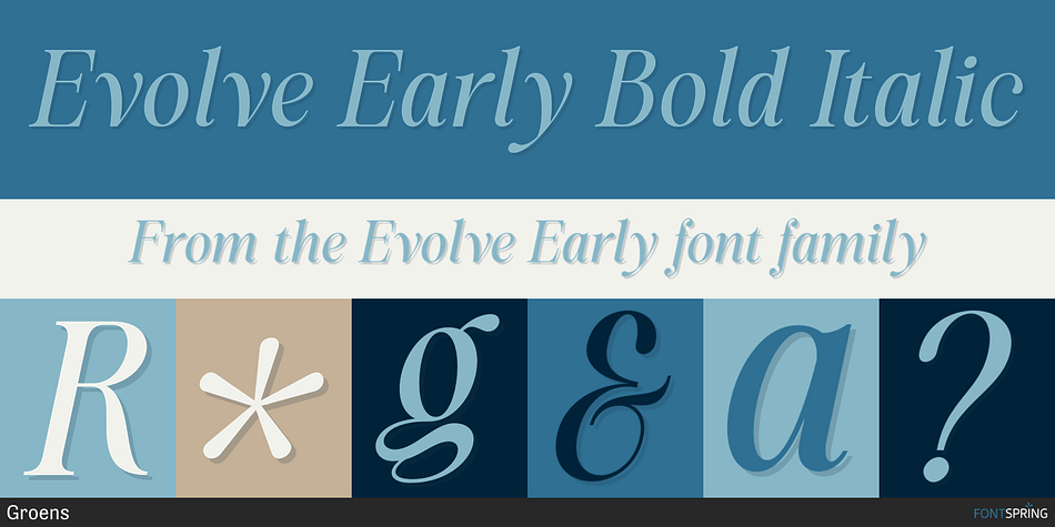 Evolve Early Bold Italic Font