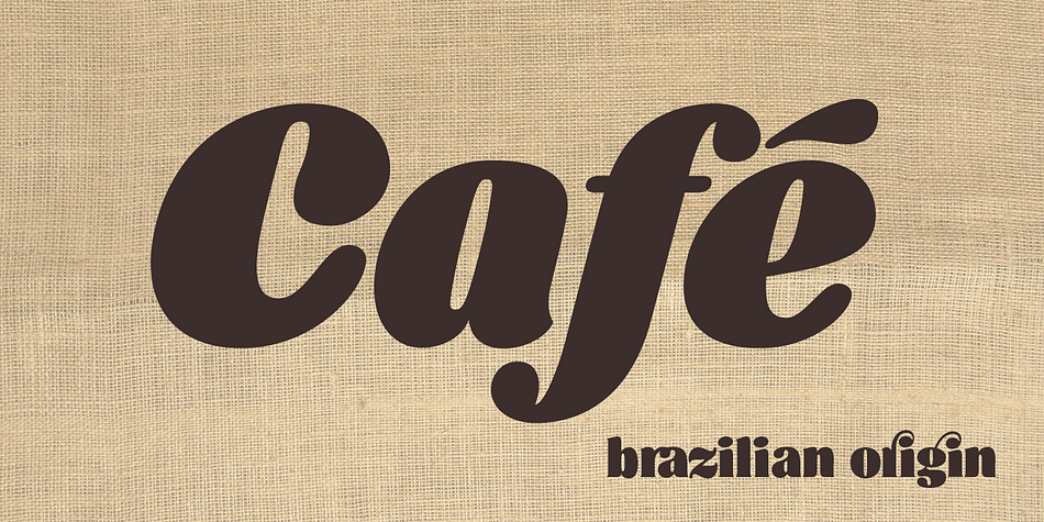 Cafe Brasil font family sample image.