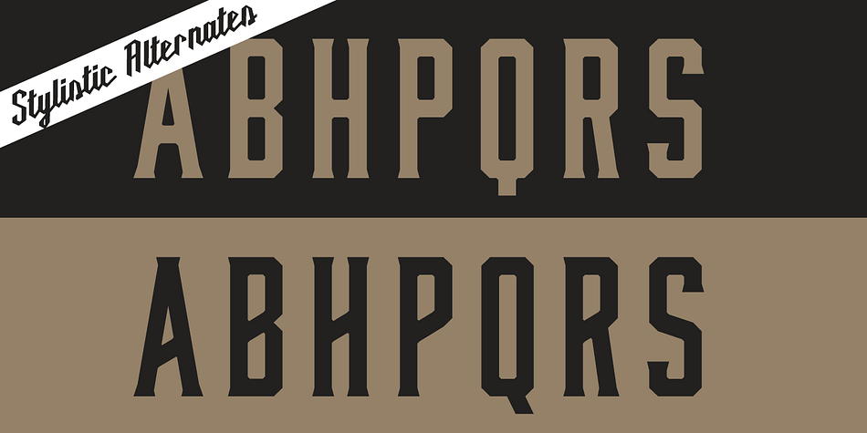 Bourbon Rough works great in larger sizes and with anti-aliasing set to “Smooth.”

Features include: Stylistic Alternates, Discretionary Ligatures, and Multiple Language Support
Want a sans-serif version?