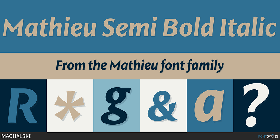 Mathieu Semi Bold Italic Font