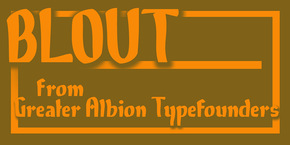 Blout is the typeface for those who want to shout their message, but to do so with subtlety.