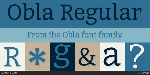 Fonts similar to Obla