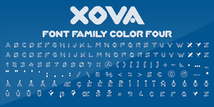 Xova font family example.