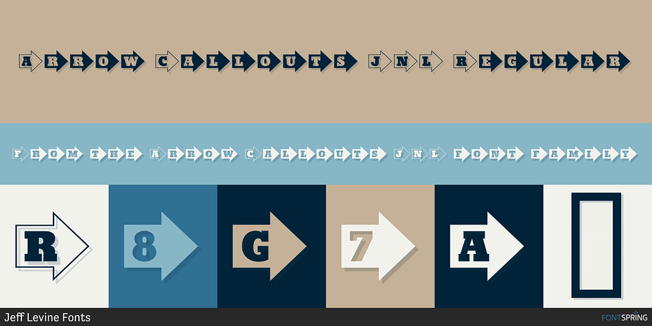 Arrow Callouts JNL Regular Font