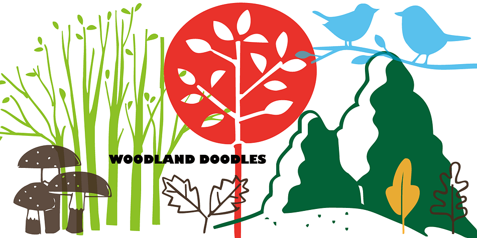 An eye-pleasing collection of 31 Woodland Doodles.