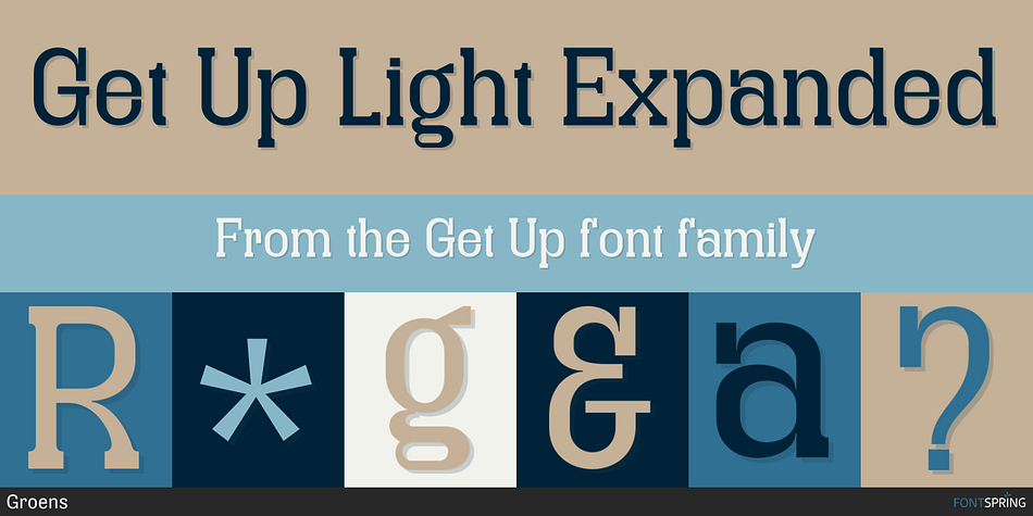 Get Up Light Expanded Font