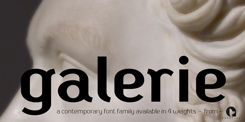 Emphasizing the favorited Galerie font family.