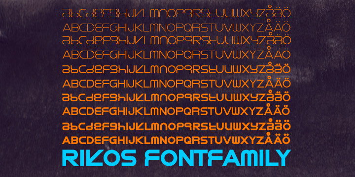 Emphasizing the favorited Rikos font family.