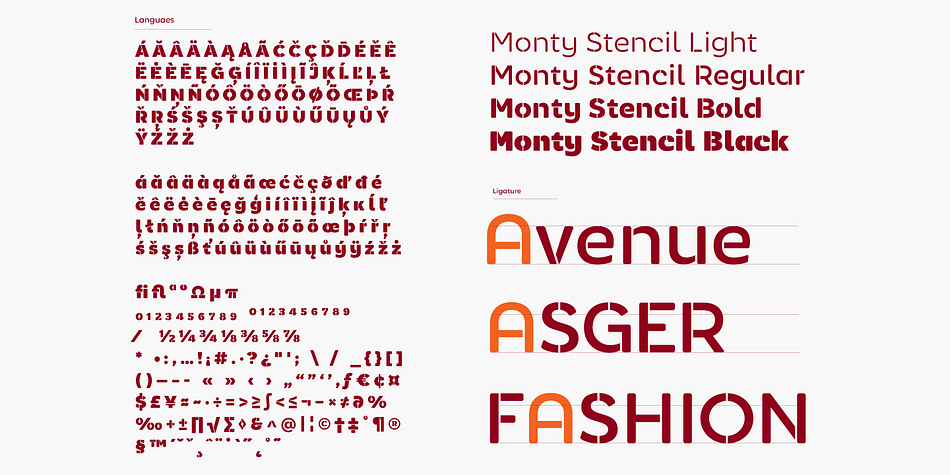 Monty Stencil Font