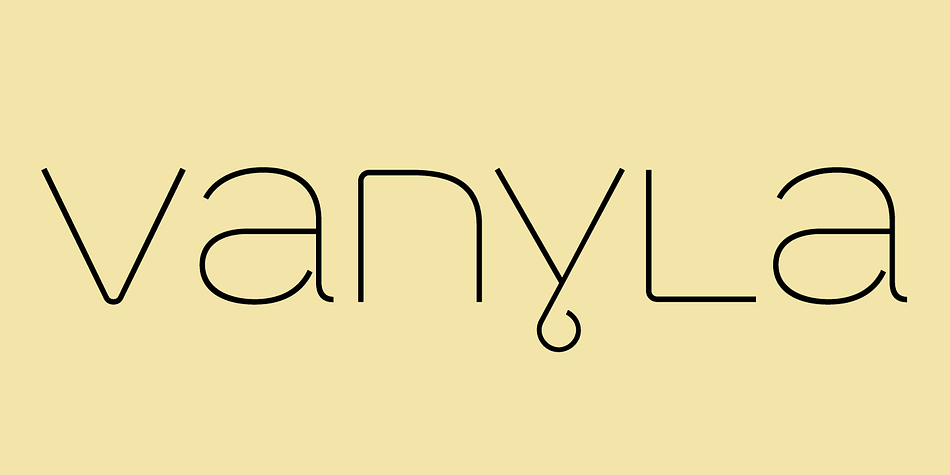 Displaying the beauty and characteristics of the Vanyla 4F font family.