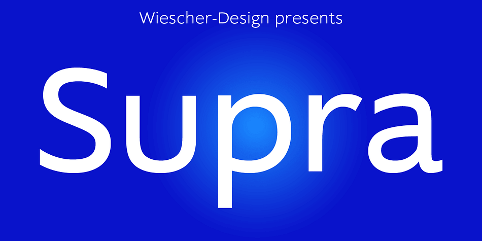 »Supra« – designed by Gert Wiescher in 2012/13 – is a new sans typeface family of eight weights with matching italics.
