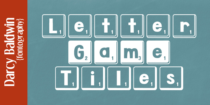 Displaying the beauty and characteristics of the DJB Letter Game Tiles font family.