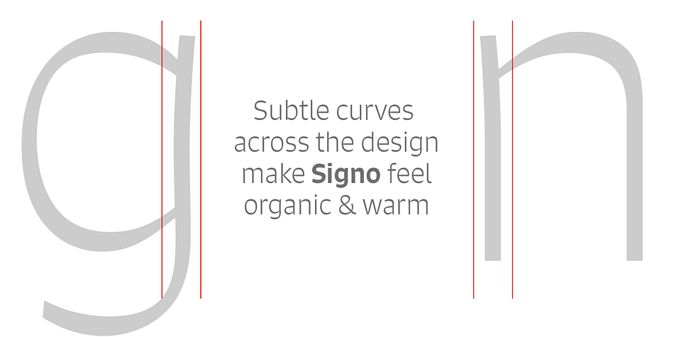 Displaying the beauty and characteristics of the Signo font family.