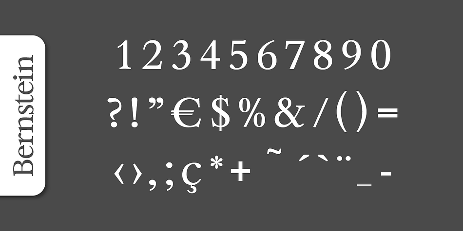 Bernstein Serial font family example.