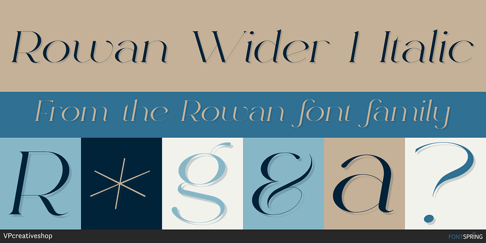 Rowan Wider 1 Italic Font