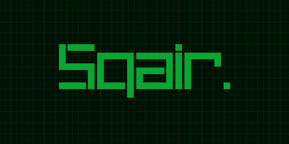 Sqair is an experimental display typeface designed by Superfried.