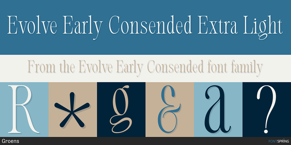Evolve Early Consended Extra Light Font