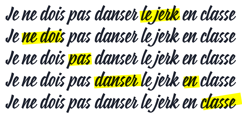 Suzee FY font family example.