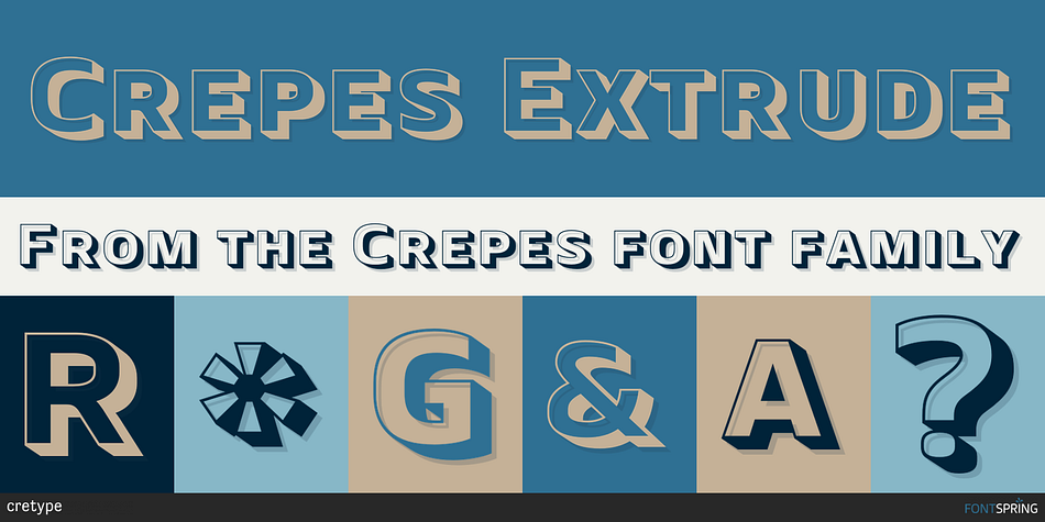 Crepes Extrude Font