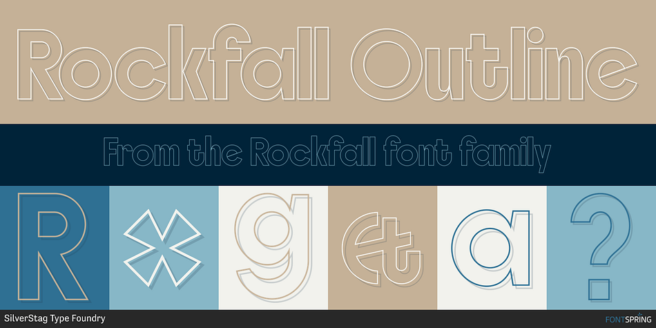 Rockfall Outline Font