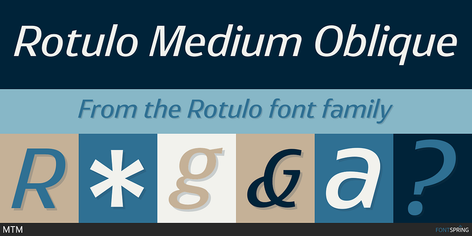 Rotulo Medium Oblique Font