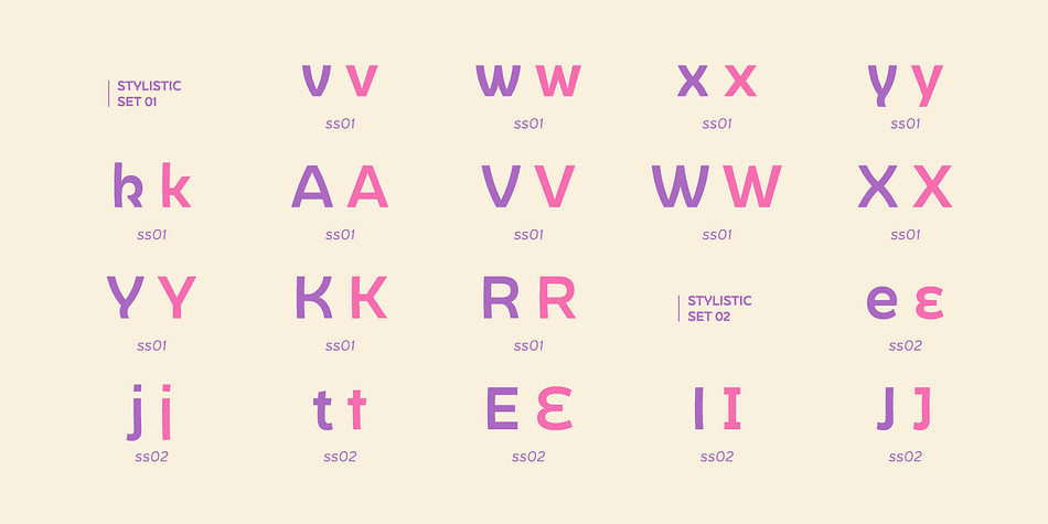 Becky font family example.