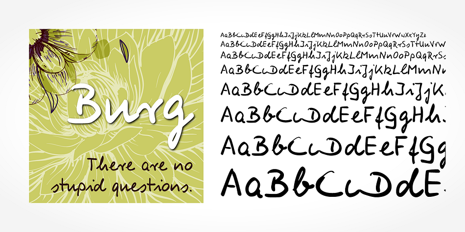 Burg Handwriting is a beautiful typeface that mimics true handwriting closely.