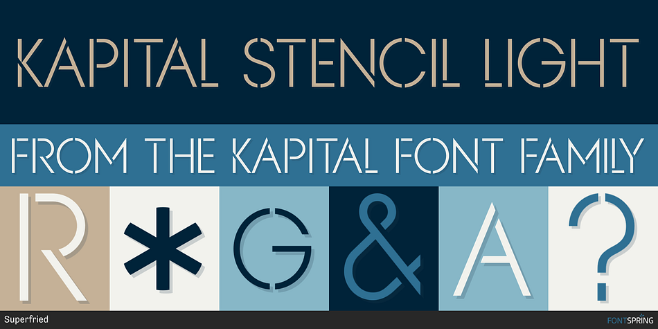 KAPITAL Stencil Light Font