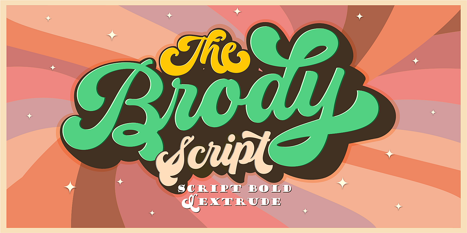 Brody Script Extrude Font