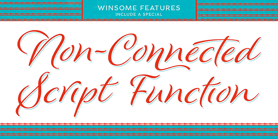 Emphasizing the popular Winsome font family.