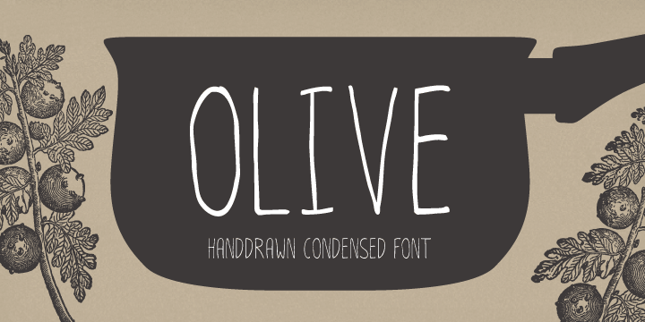 Displaying the beauty and characteristics of the Olive font family.