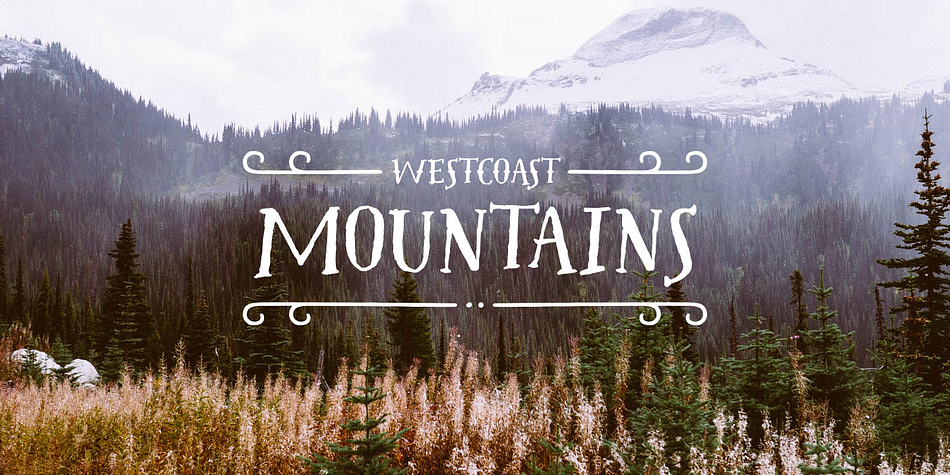 Westcoast Letters font family example.