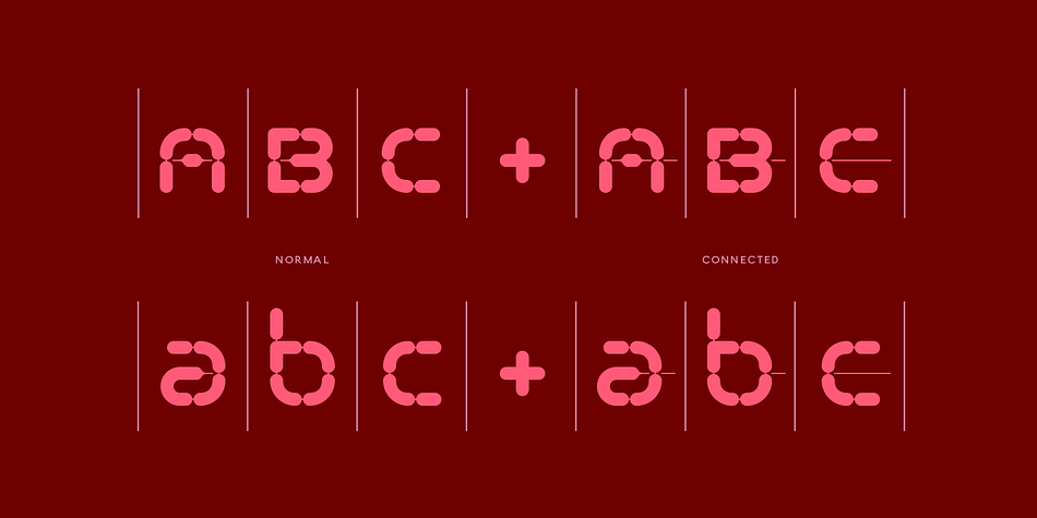 Despite the very simple and straightforward geometric shapes, TCF Plastico is a very delightful and humorous typeface.