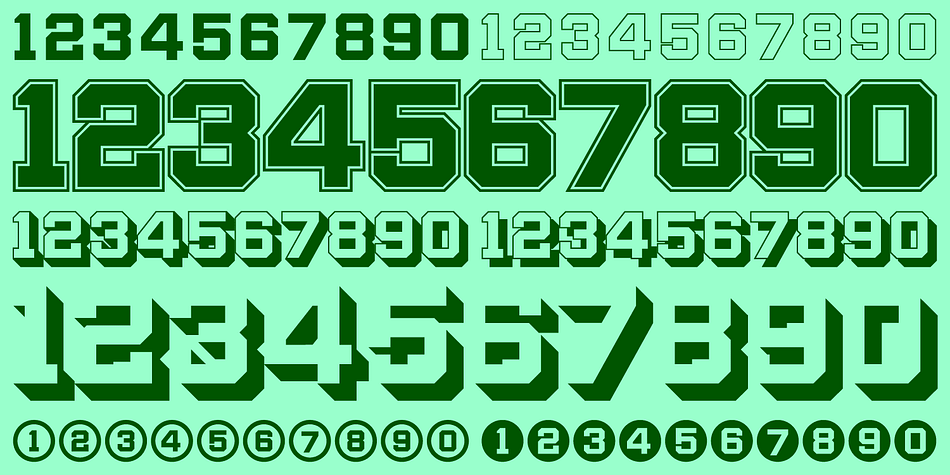Highlighting the Display Digits font family.