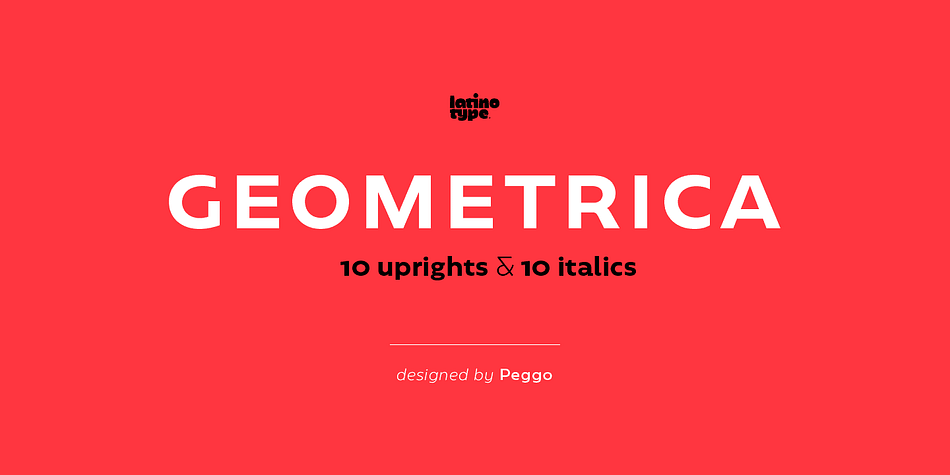 Geometrica is a low contrast rounded geometric Sans with a mid 19th/early 20th century simplicity air yet modern and minimalist.