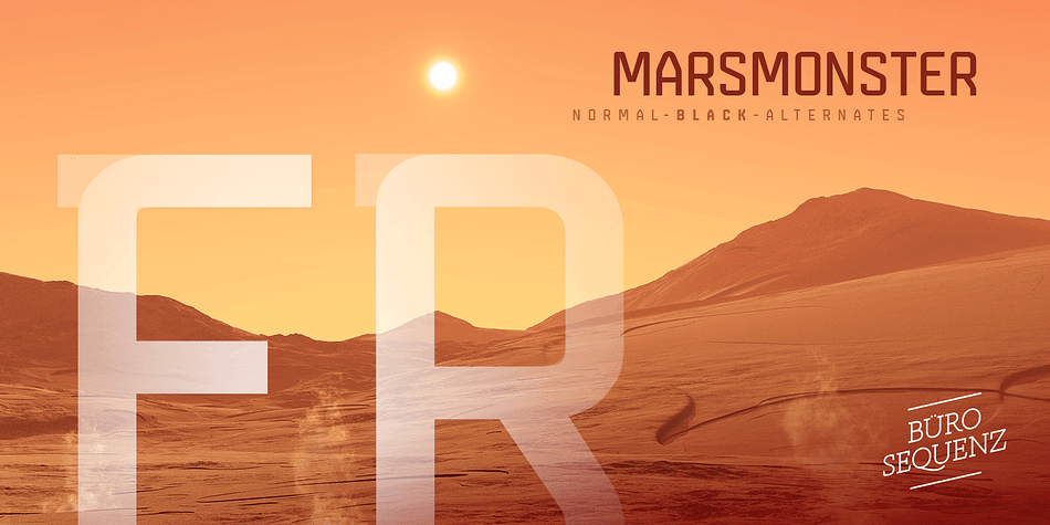 Marsmonster is a linear sans-serif all caps font.