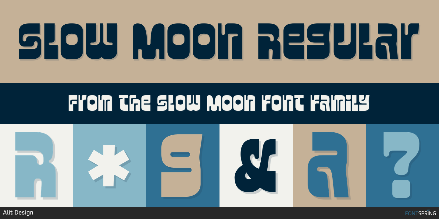 Slow Moon Retro Display Font