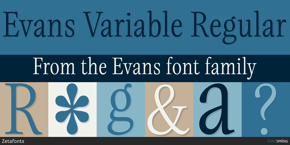 Evans Variable Regular Font