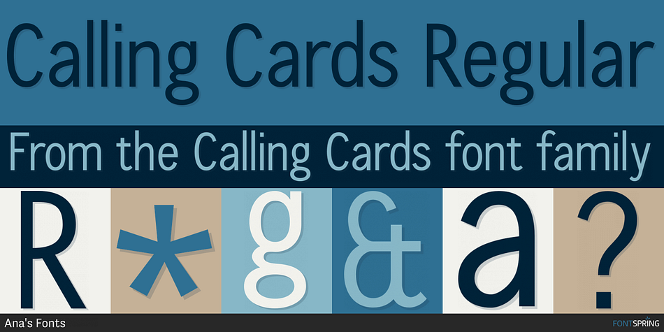 Calling Cards Regular Font