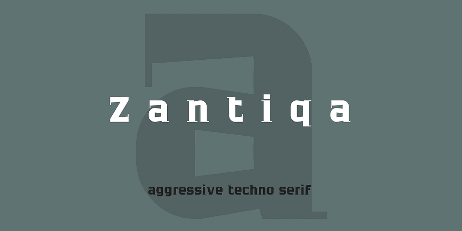 Displaying the beauty and characteristics of the Zantiqa 4F font family.