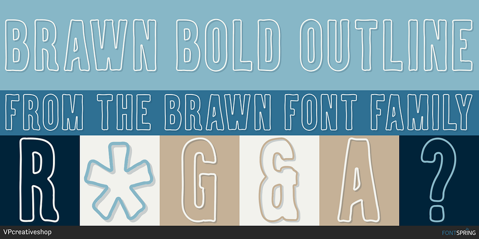 Brawn Bold Outline Font