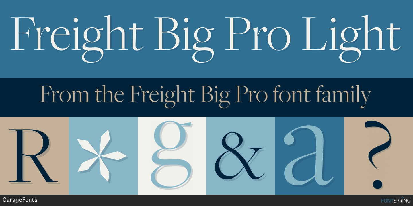 Similar Fonts To Freight Big Pro
