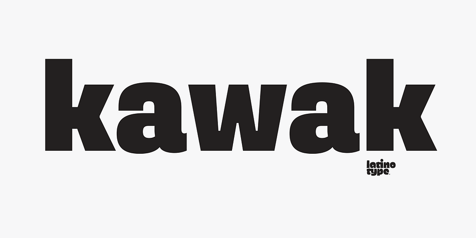 Kawak font family example.